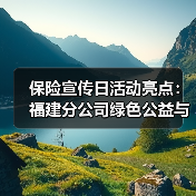 保险宣传日活动亮点:福建分公司绿色公益与服务创新(图1) 保险宣传日活动亮点:福建分公司绿色公益与服务创新(图1)