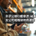 亲子公益行暖意浓 闽清支公司捐赠保险传递
