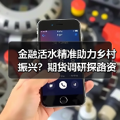 金融活水精准助力乡村振兴？期货调研探路资源经济(图1)