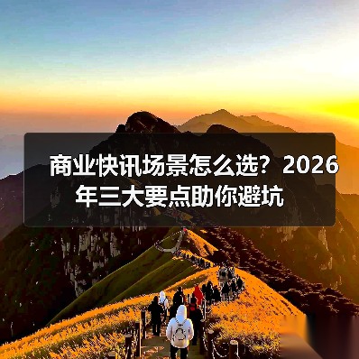 商业快讯场景怎么选?2026年三大要点助你避坑(图2) 商业快讯场景怎么选?2026年三大要点助你避坑(图2)
