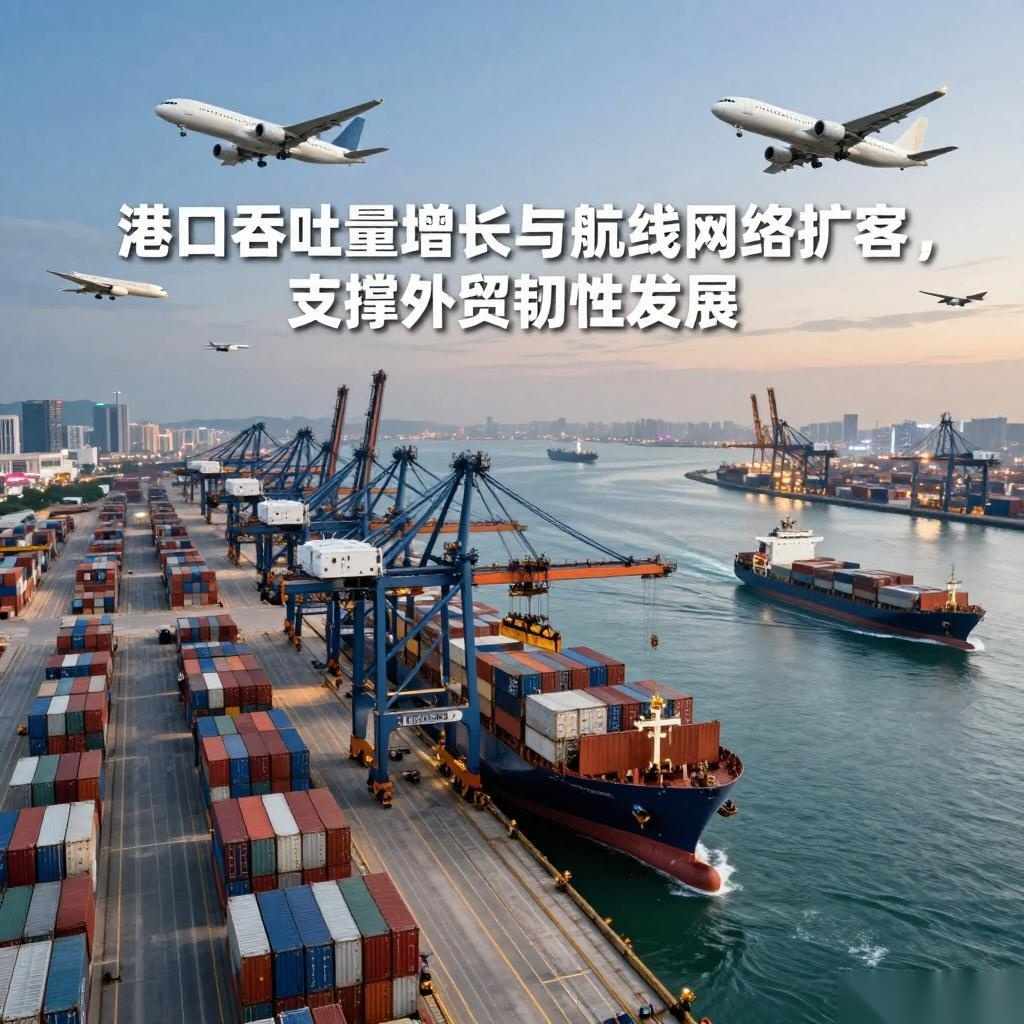 港口吞吐量增长与航线网络扩容，支撑外贸韧性发展 - 云溯流欧品启易商贸资讯
