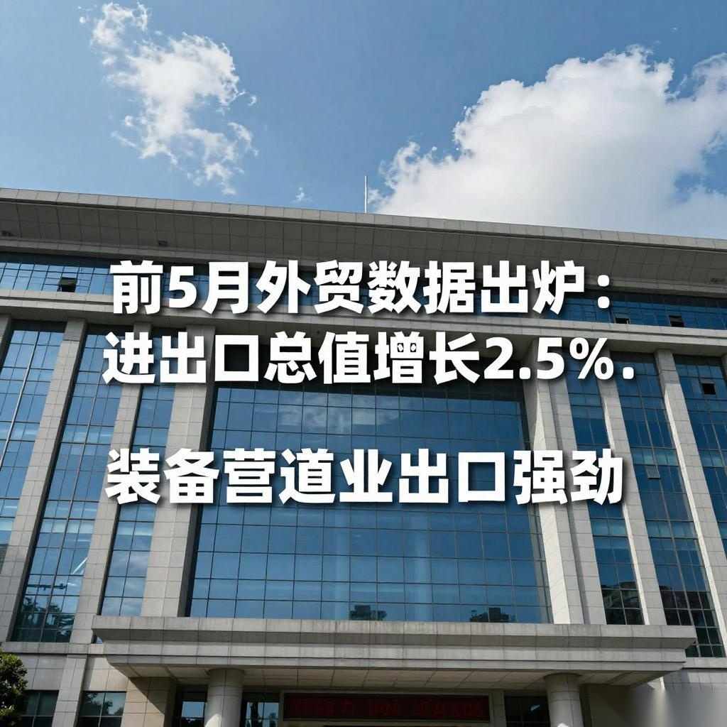 前5月外贸数据出炉：进出口总值增长2.5%，装备制造业出口强劲(图3)