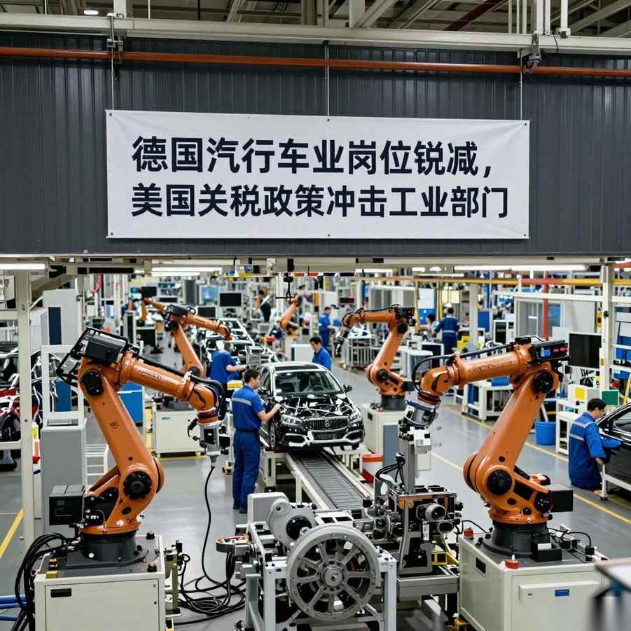 德国汽车行业岗位锐减，美国关税政策冲击工业部门