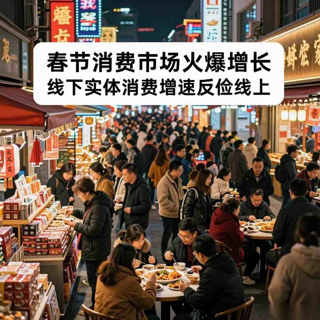 春节消费市场火爆增长 线下实体消费增速反超线上 - 云溯流欧品启易商贸资讯