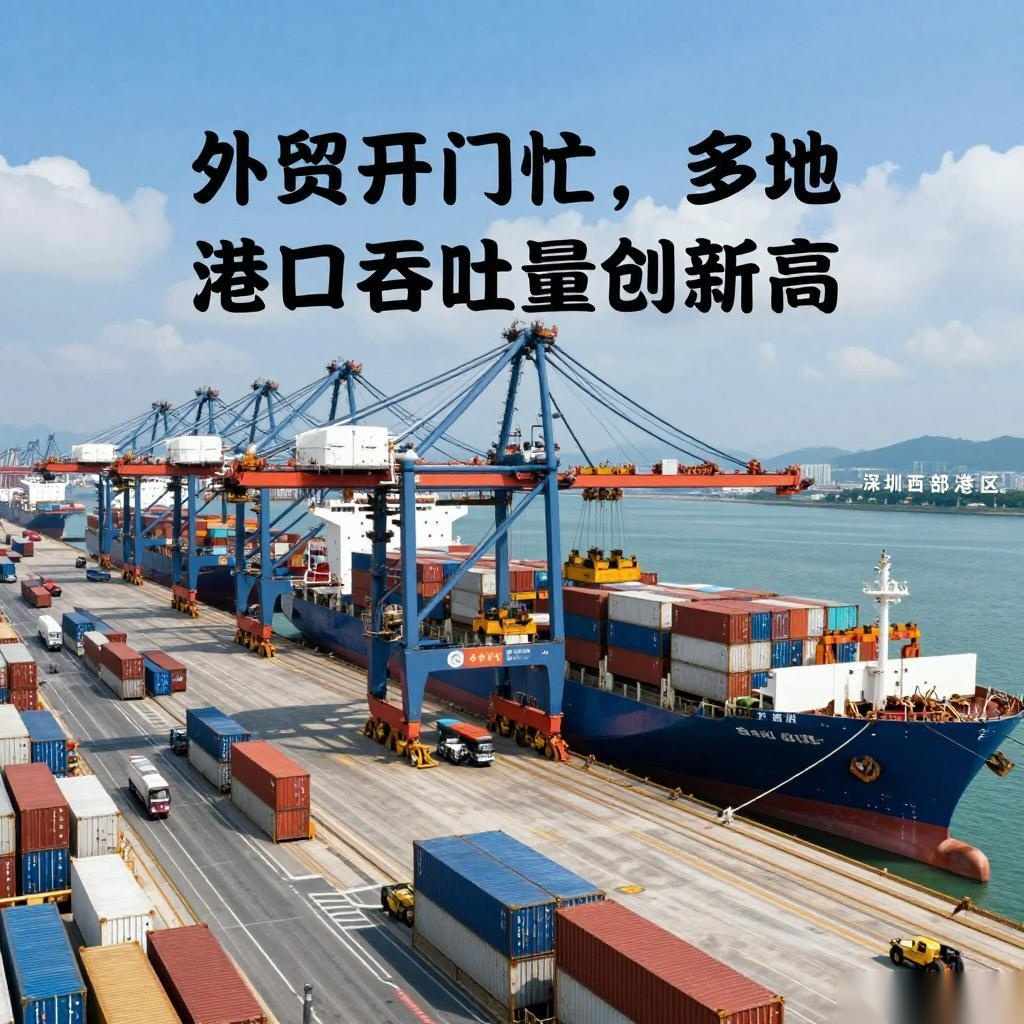 外贸开门忙，多地港口吞吐量创新高(图1)